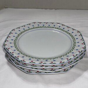4 Mikasa Younger Than Springtime Bali Hai L9405 Dinner Plates #4048